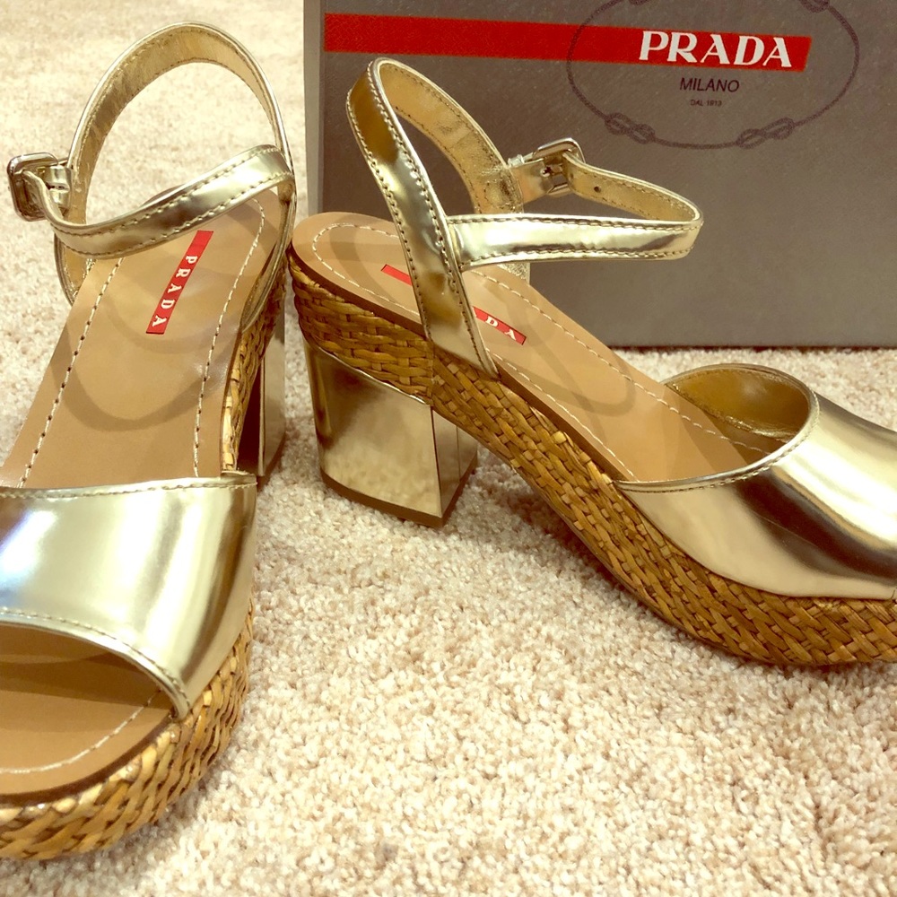 NIB Authentic Prada Platform Sandal 36.5
